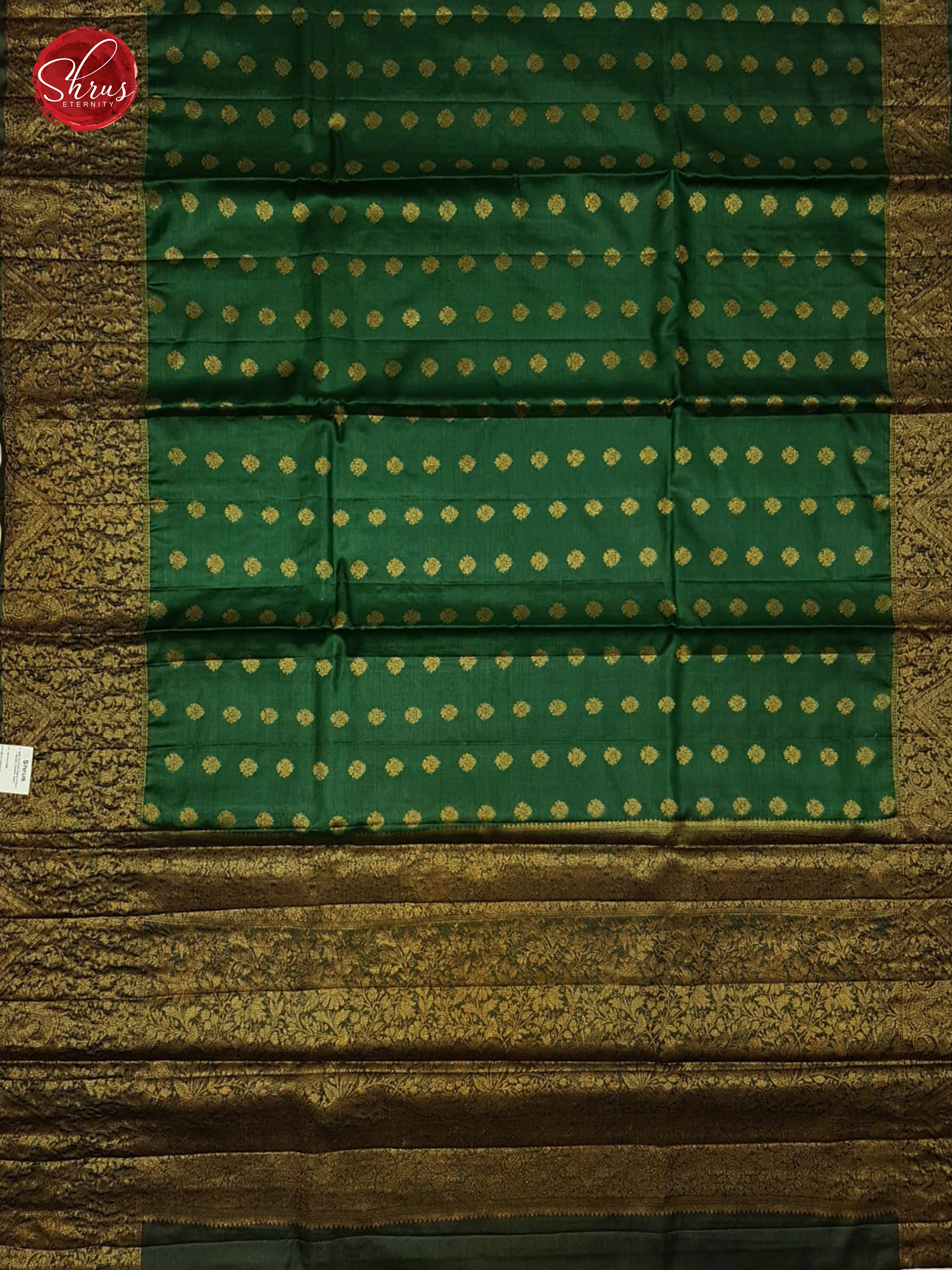Green & Kashish Grey - Tussar with zari woven buttas on the body  Zari Border - Shop on ShrusEternity.com