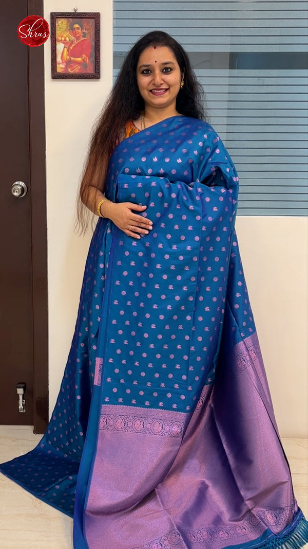 Copper sulphate blue Vanasingaram Saree