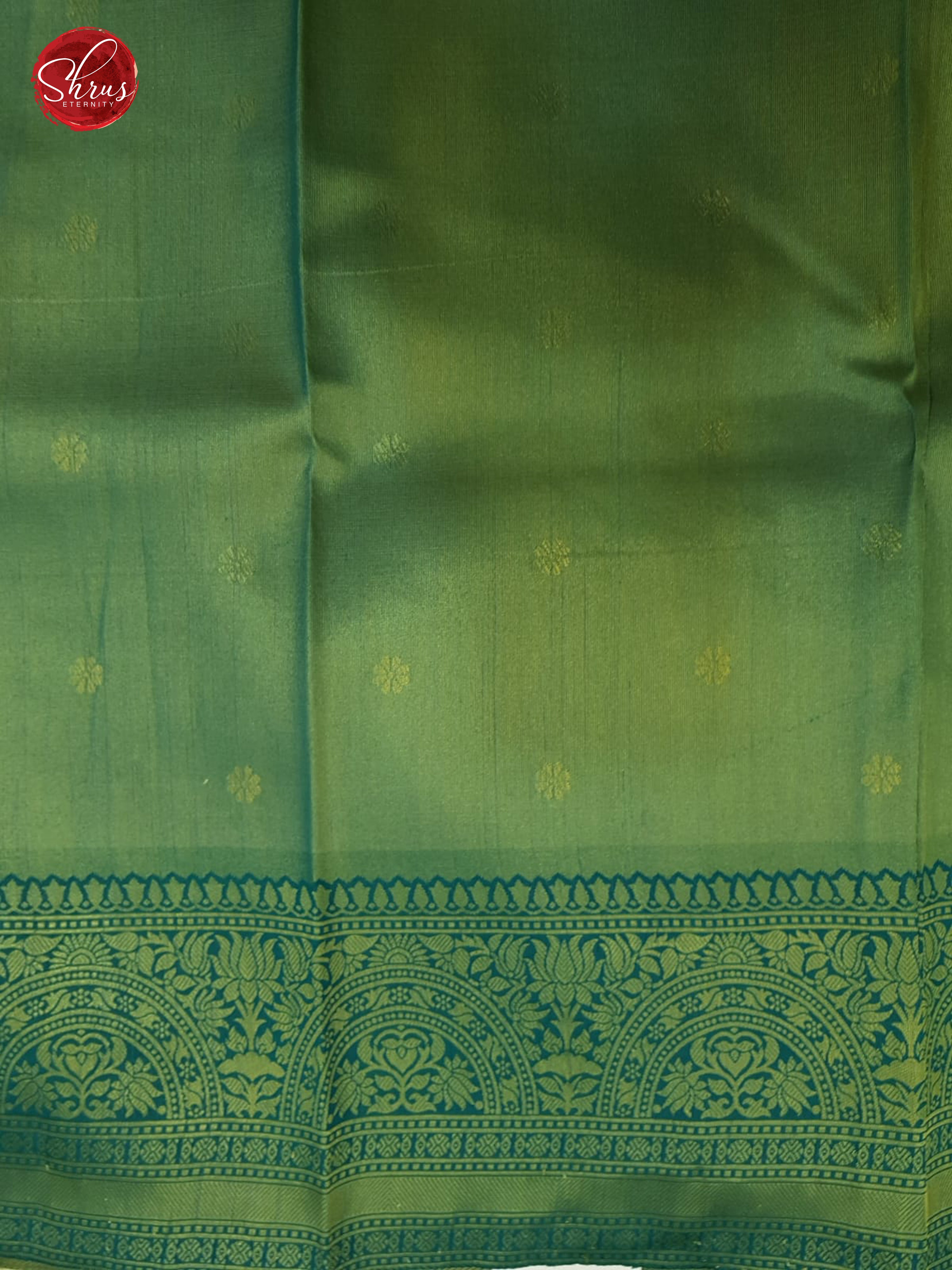 Light Green & Green - Semi Kanchipuram with thread woven floral pattern  on the body &   Zari Border - Shop on ShrusEternity.com