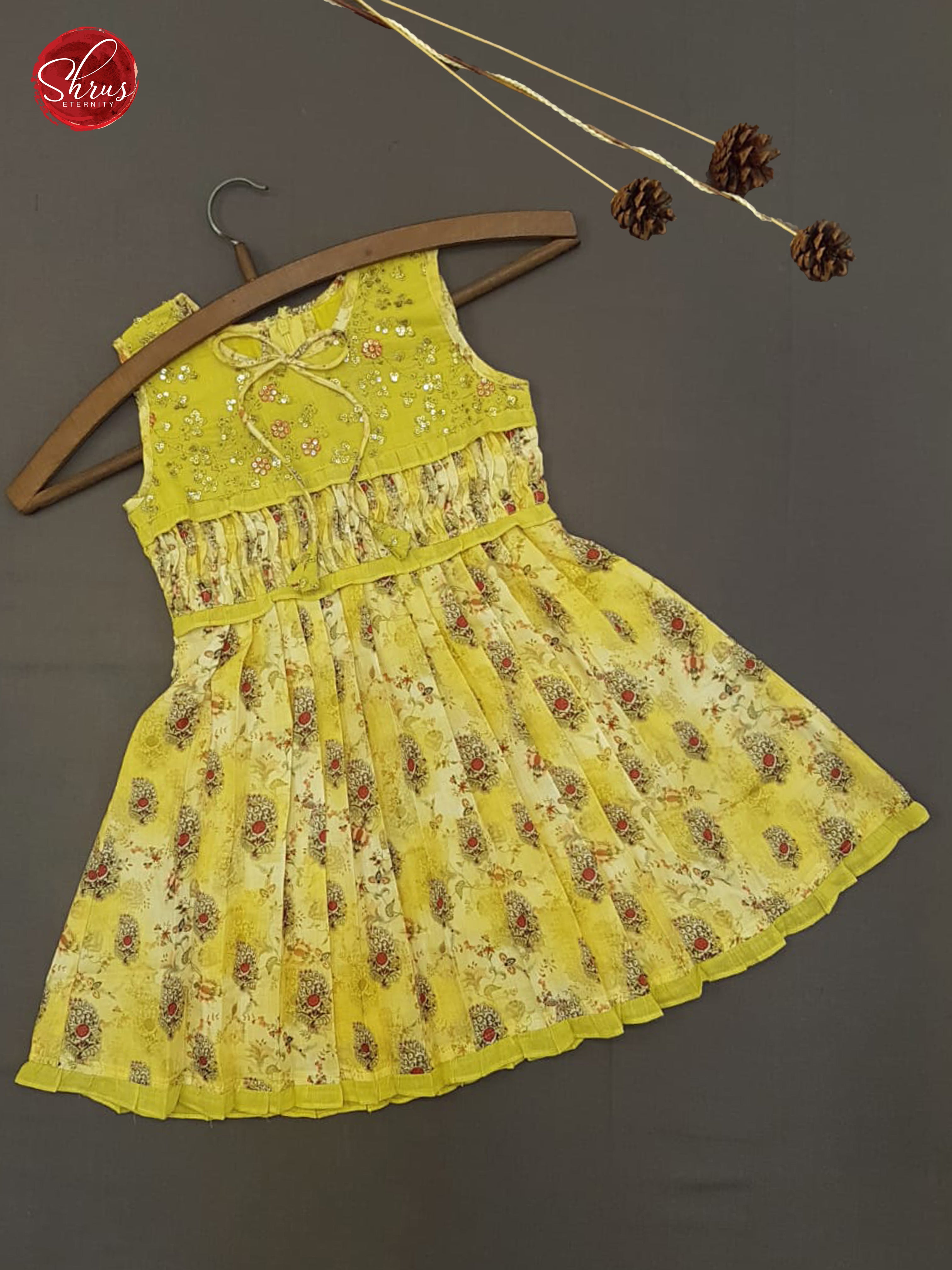 Yellow - Readymade Top with floral print - Shop on ShrusEternity.com