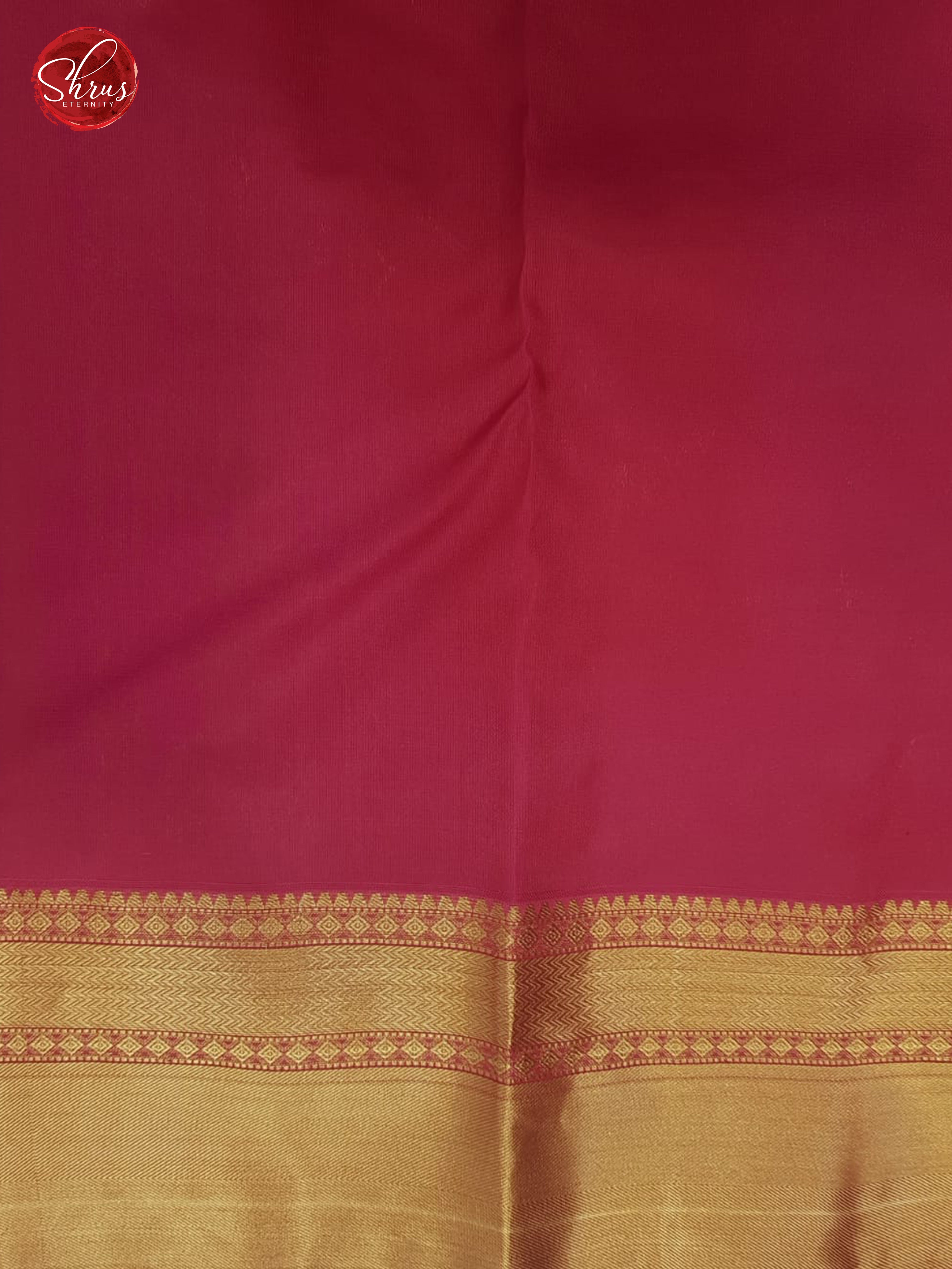 Blue & Pink -  Kanchipuram (Half Pure) Saree with zari woven floral buttas, self Jacquard  on the body & Contrast Zari Border - Shop on ShrusEternity.com