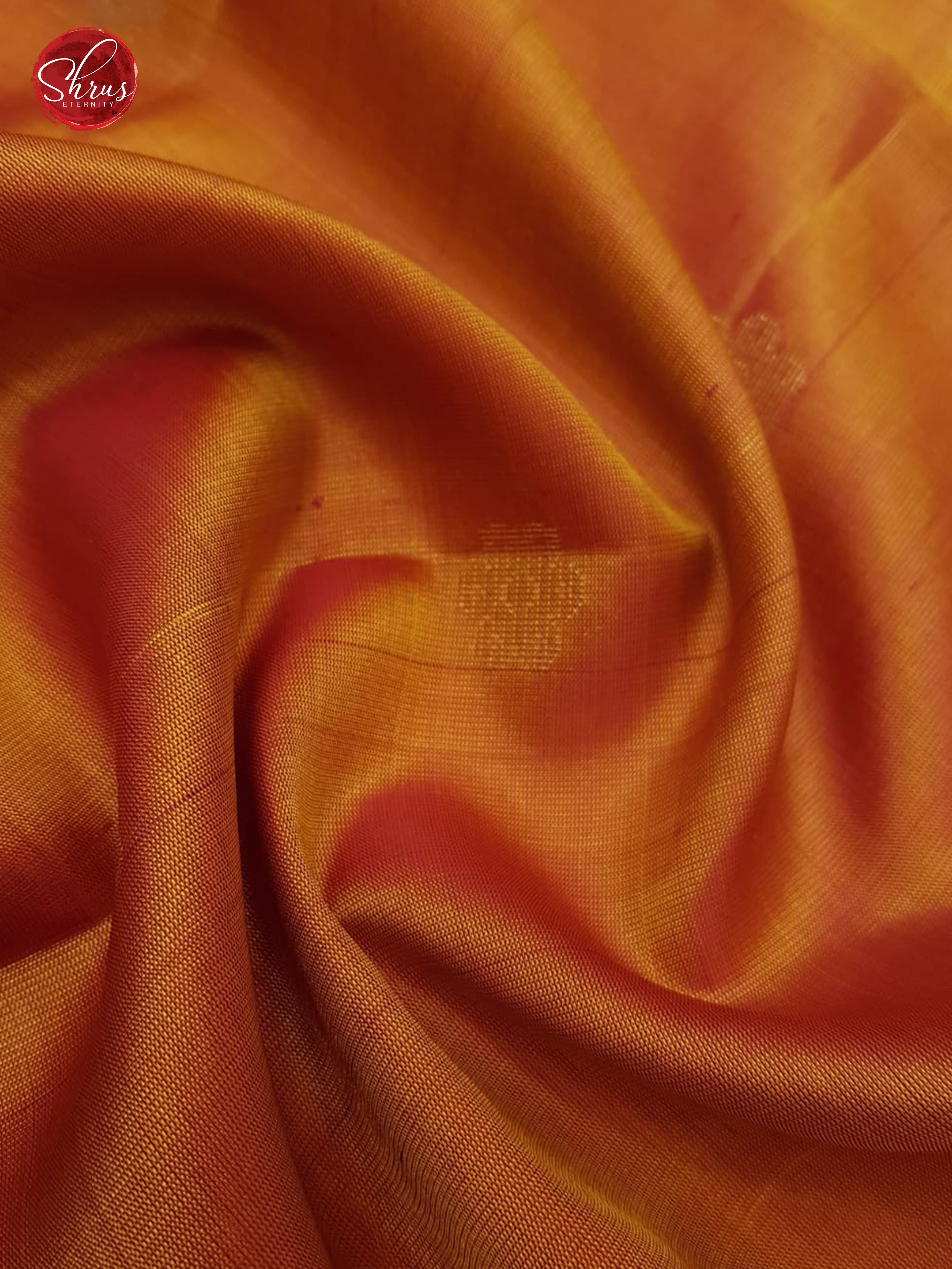 Orange & Pink-Silk(Half Pure) Saree with zari woven  floral buttas on the body & contrast  Zari Border - Shop on ShrusEternity.com