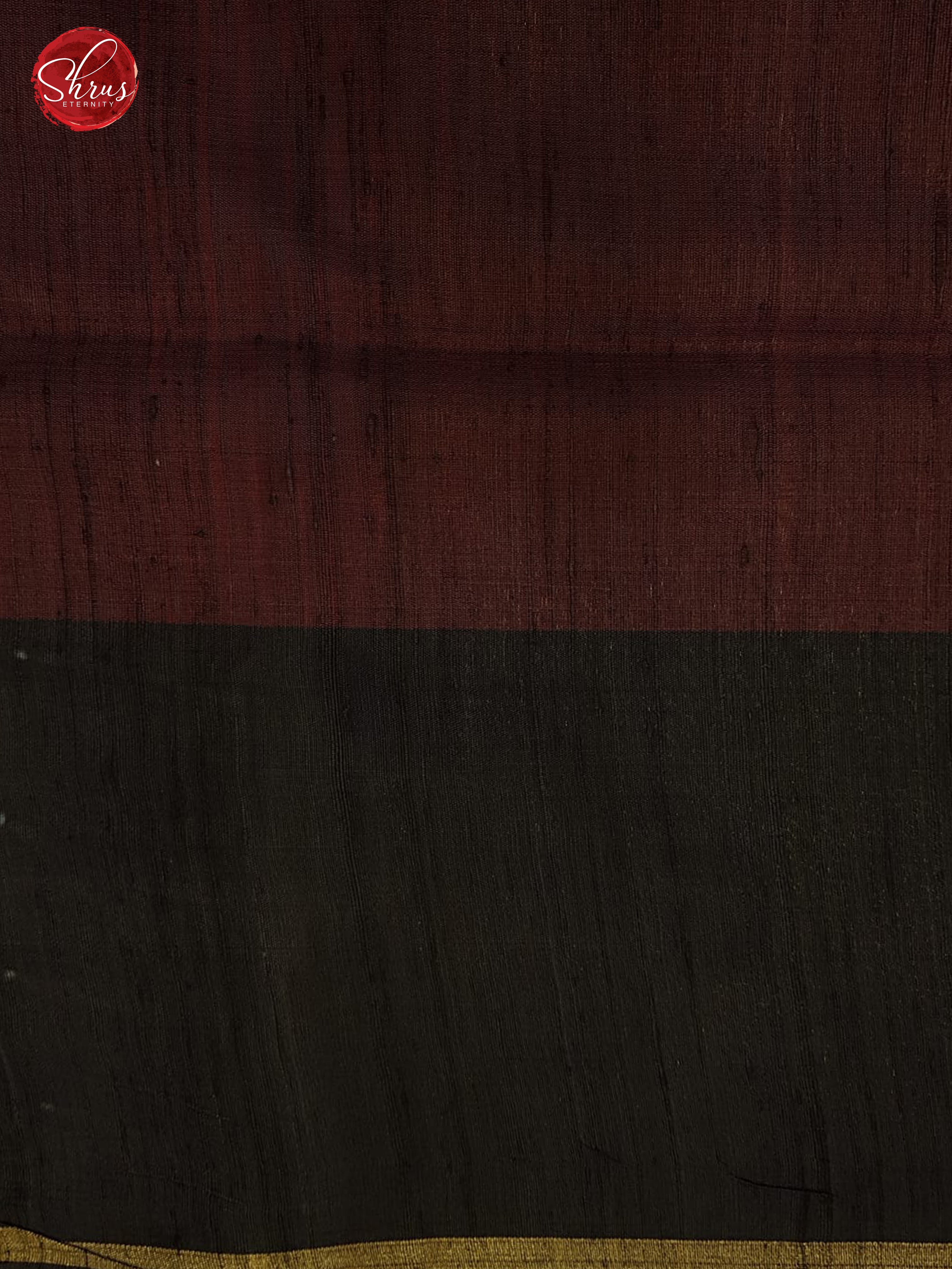 Red & Black -  Raw Silk with zari woven buttas on the body & contrast zari border - Shop on ShrusEternity.com