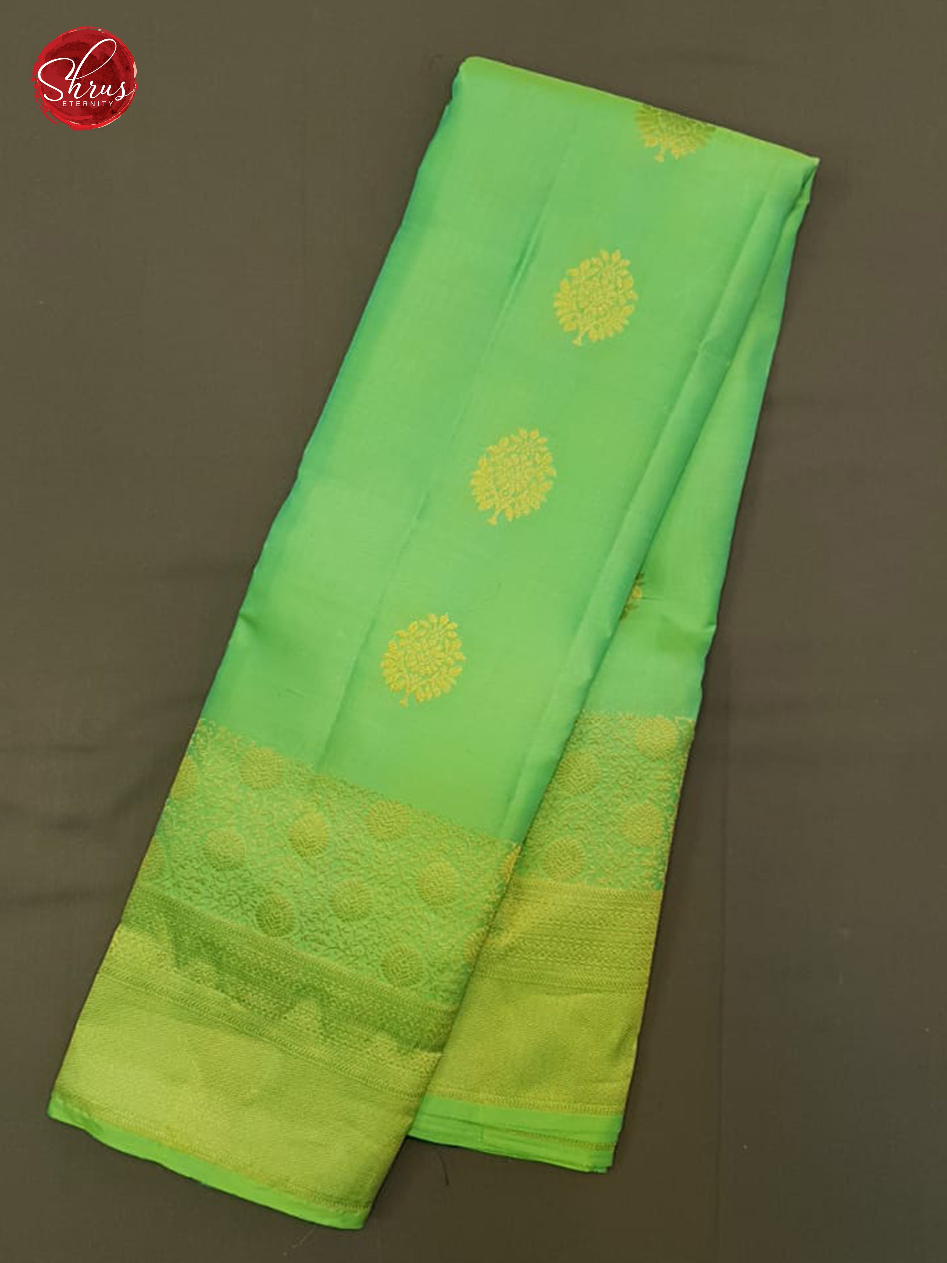 Green & Purple - Kanchipuram Silk with zari woven floral motifs on the   body & Zari Border - Shop on ShrusEternity.com
