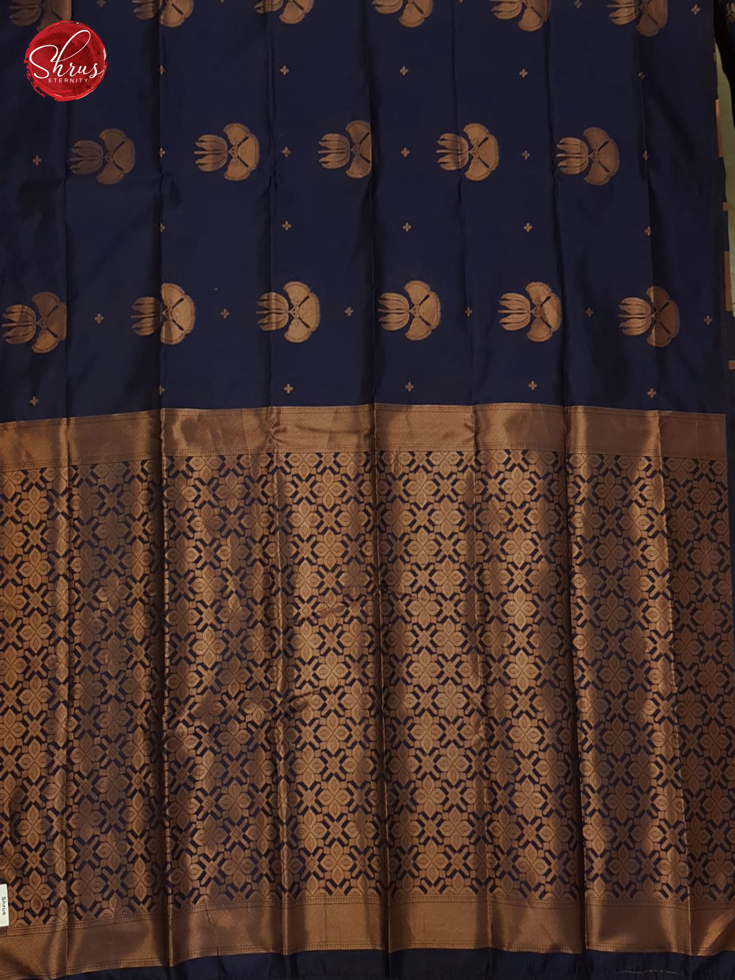 Blue - Semi Softsilk Saree - Shop on ShrusEternity.com