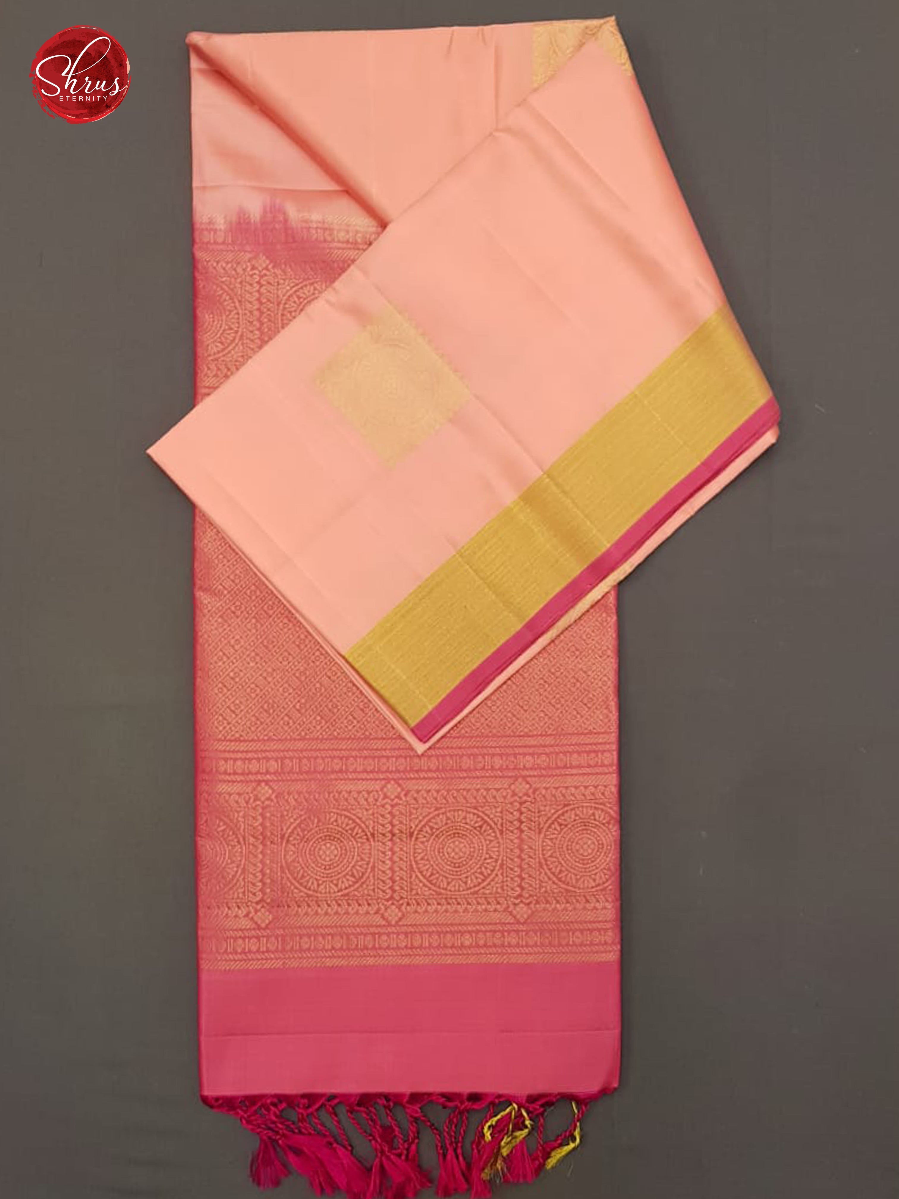Light Pink & Dark Pink - Soft Silk with Zari woven block Motifs & Zari  Border - Shop on ShrusEternity.com