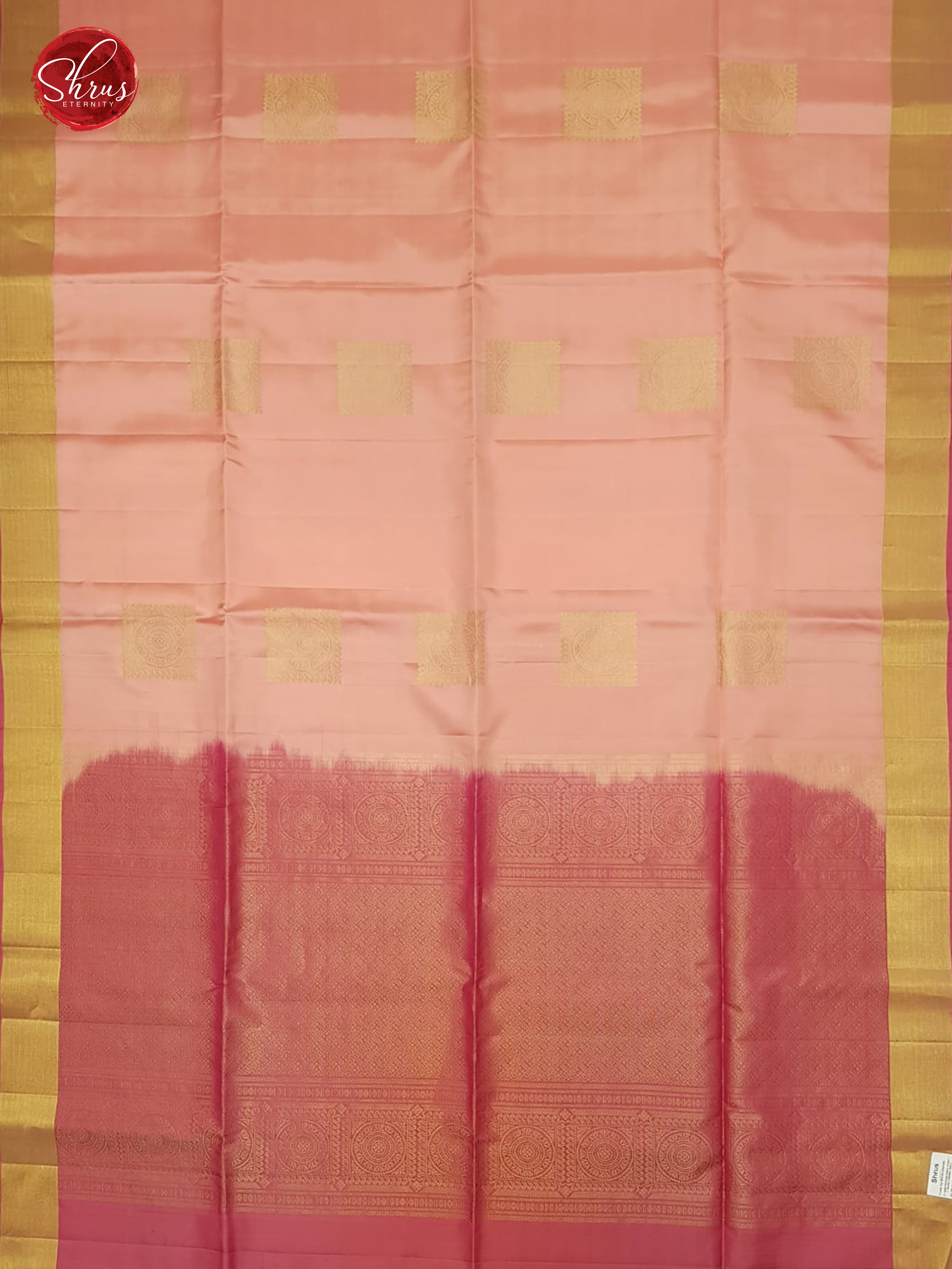 Light Pink & Dark Pink - Soft Silk with Zari woven block Motifs & Zari  Border - Shop on ShrusEternity.com