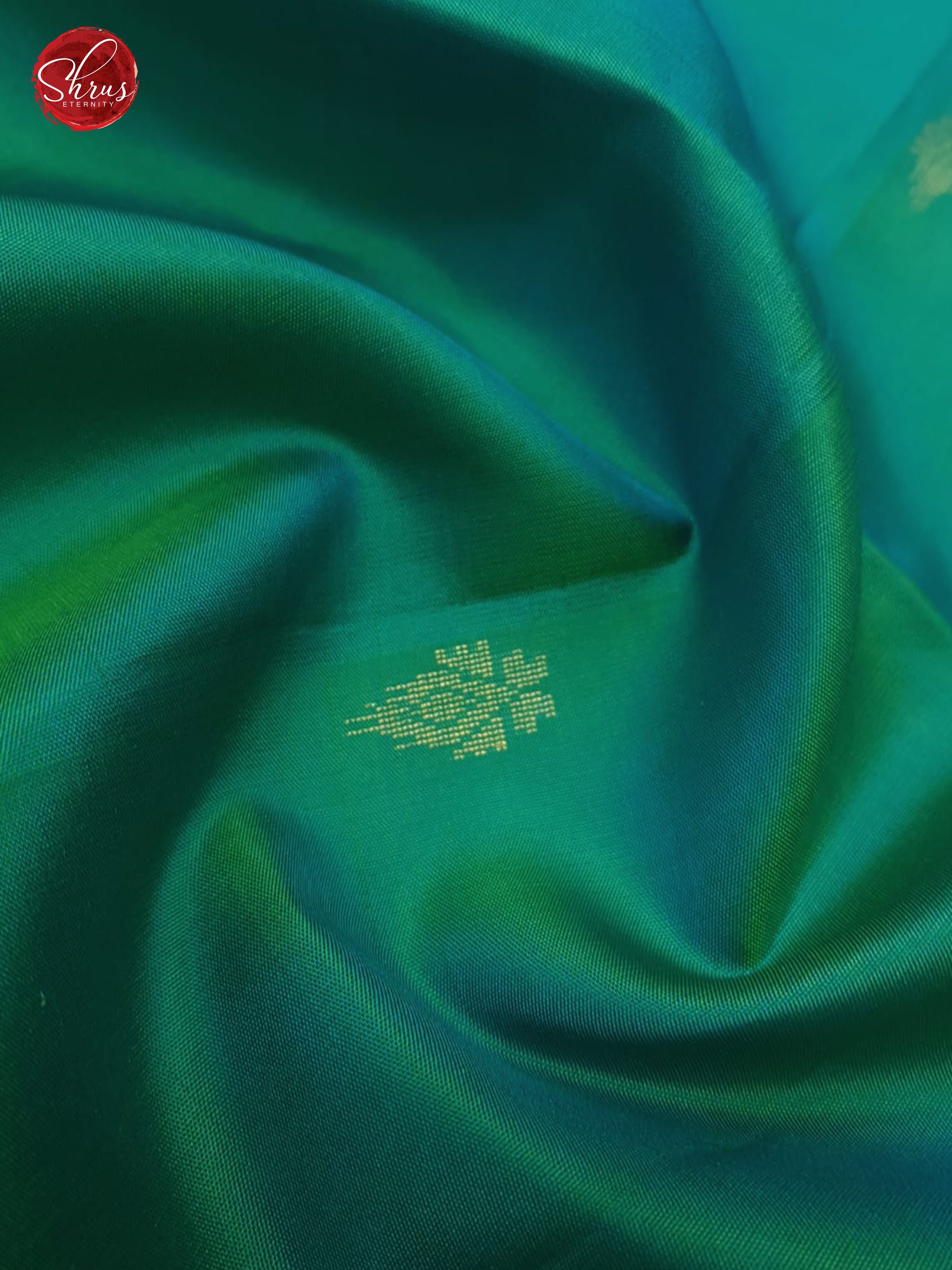 Green & Pink -Soft Silk with zari buttas on the body & zari Border - Shop on ShrusEternity.com
