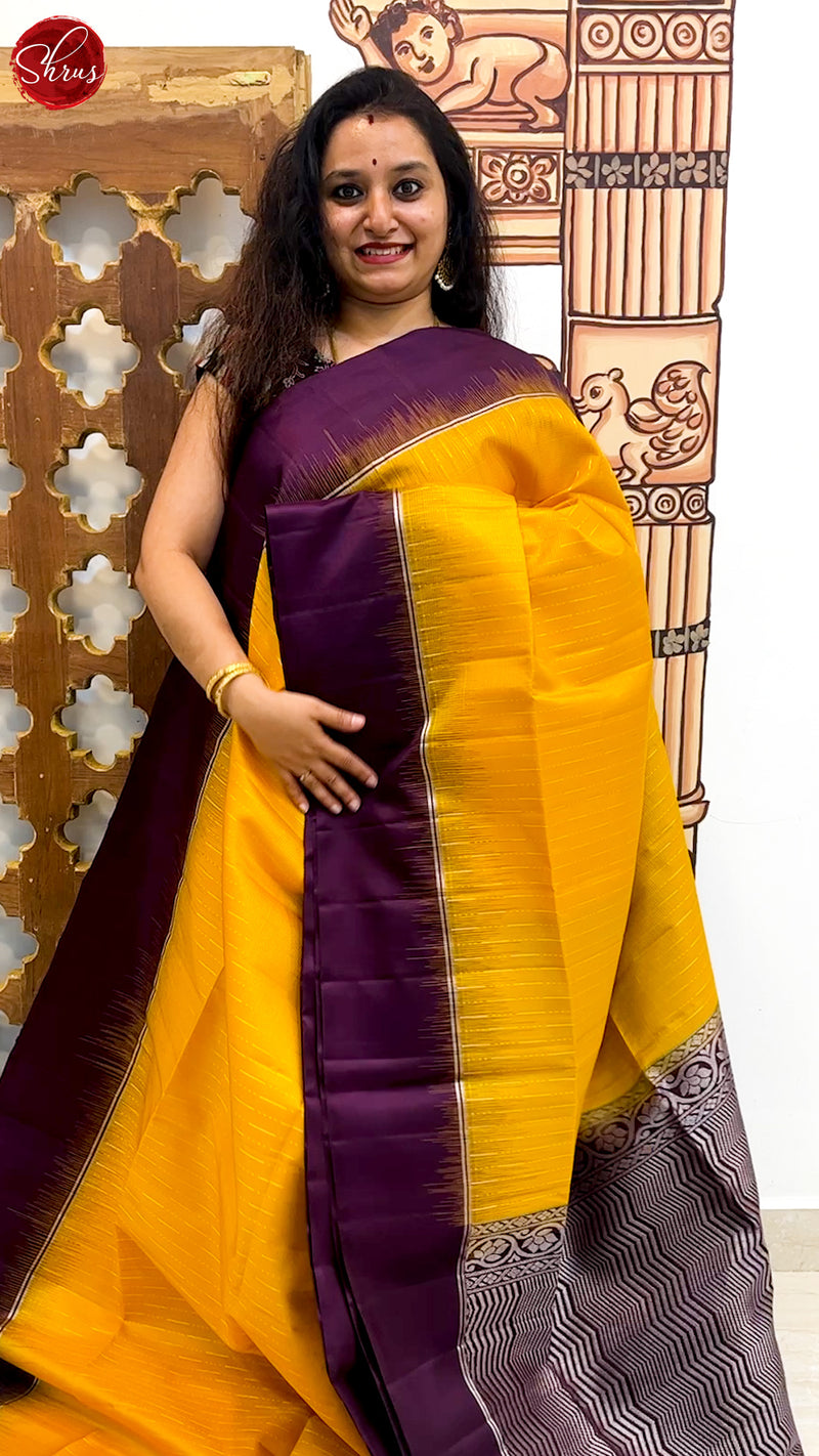 Yellow Silk Wedding Saree With Blouse