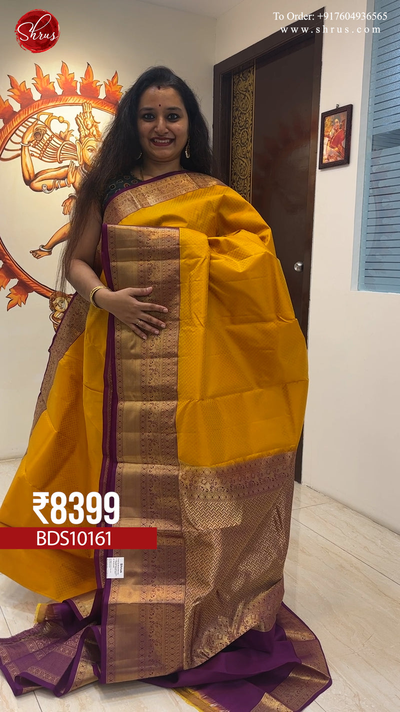 Buy Yellow and Purple - Soft Silk Saree online | Soft Silk from  ShrusEternity