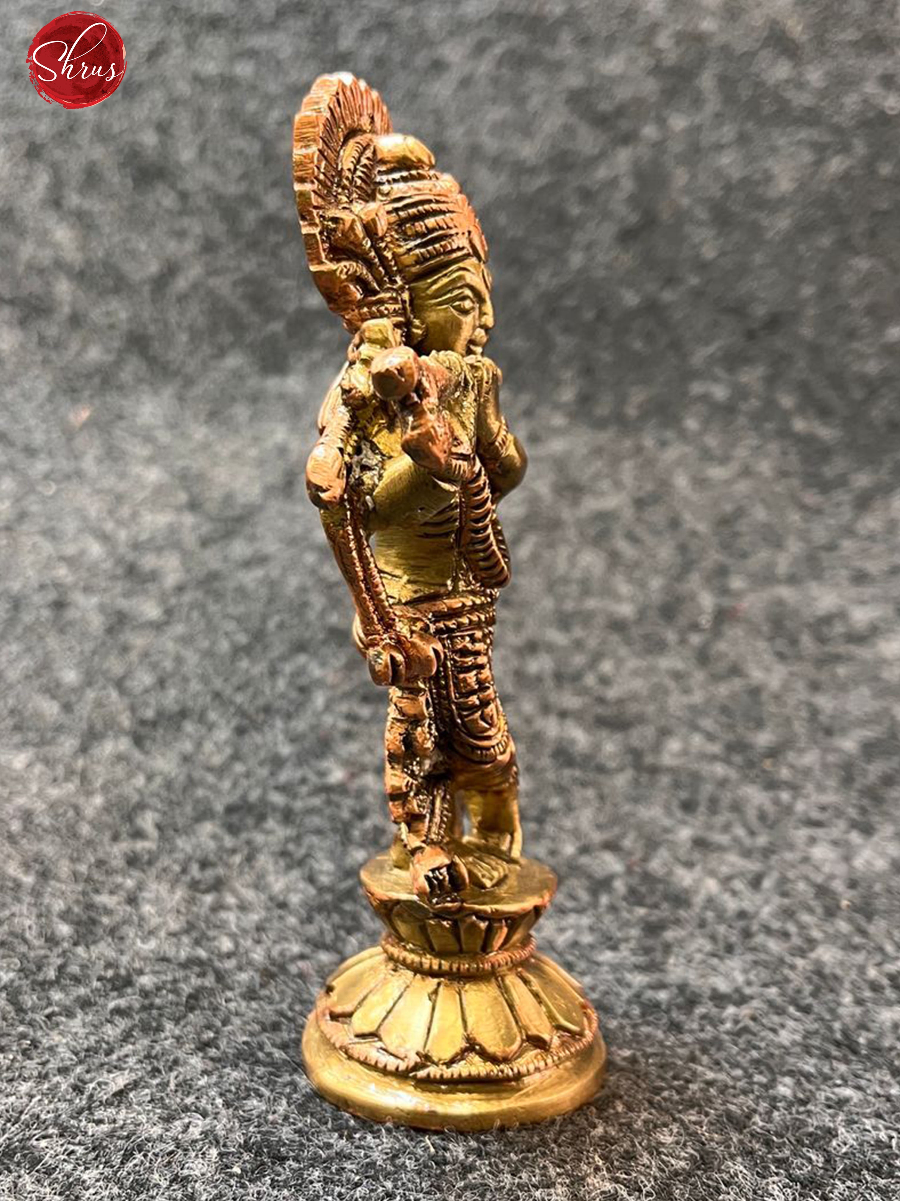Antique Brass & Copper two toned Finish Krishna with Flute - Shop on ShrusEternity.com