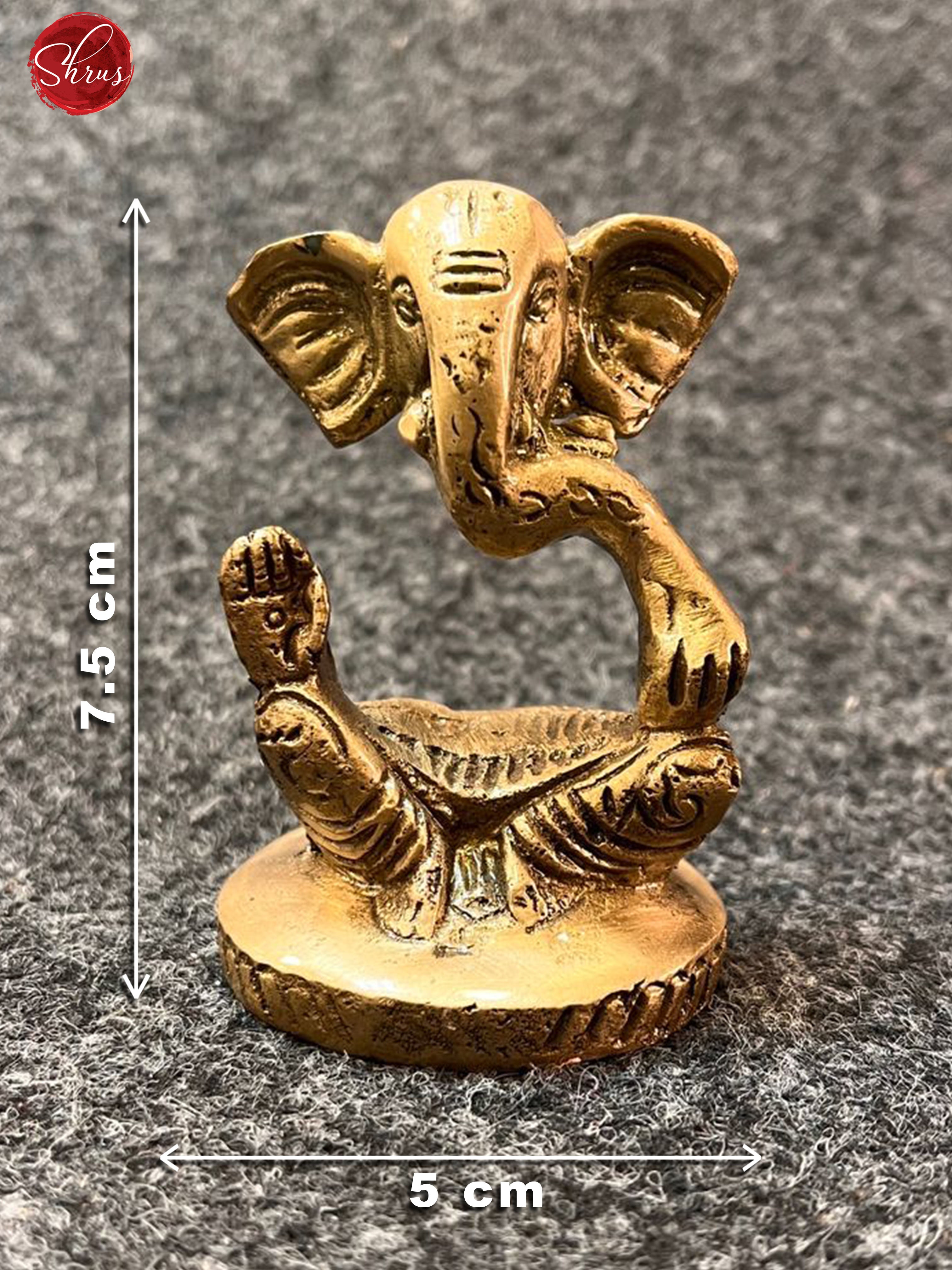 Ancient Antique Finish - Modern Ganesha for Gifting & Car Dashboard - Shop on ShrusEternity.com