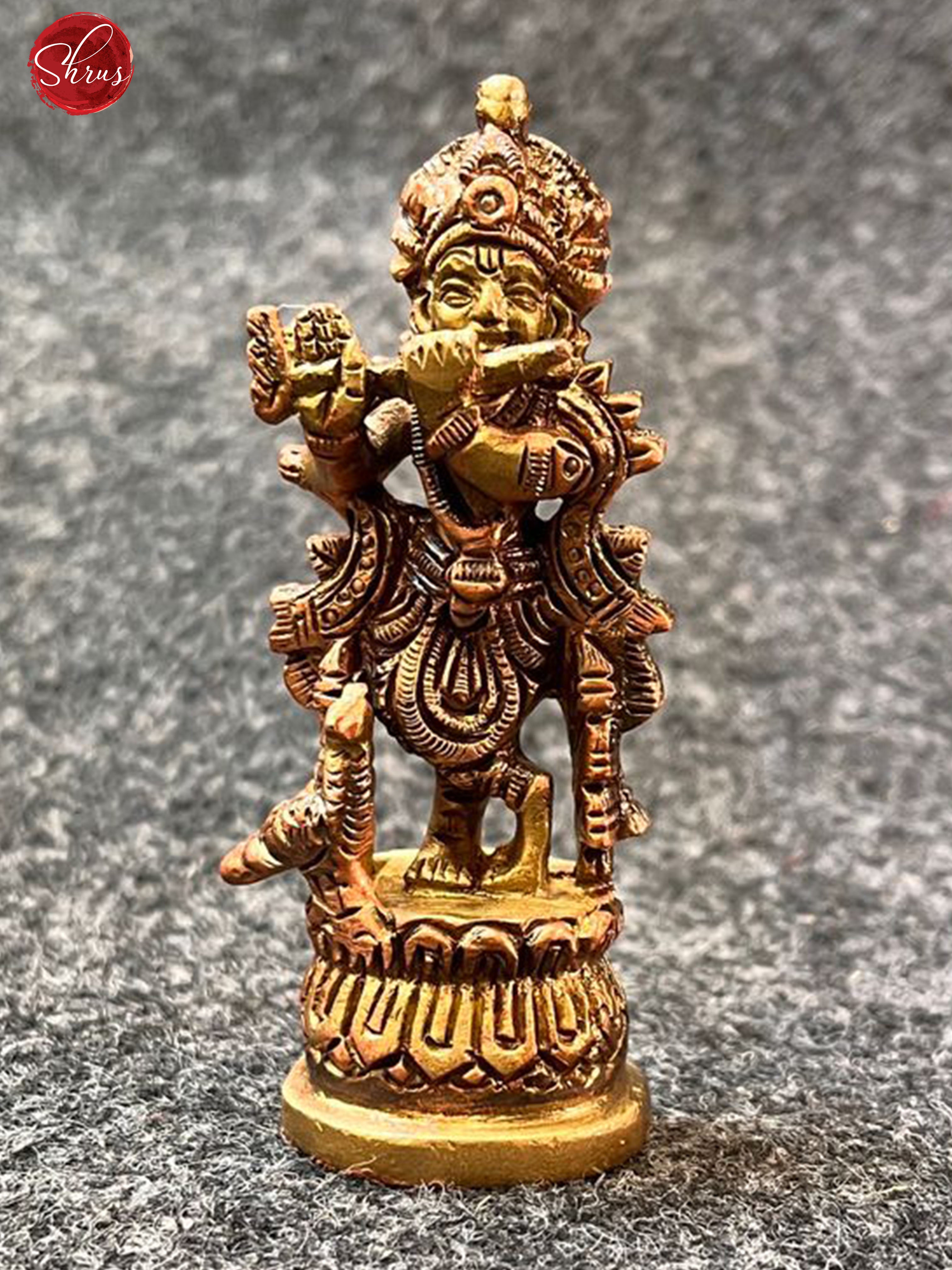 Antique Brass & Copper two toned Finish Krishna with Flue - Shop on ShrusEternity.com