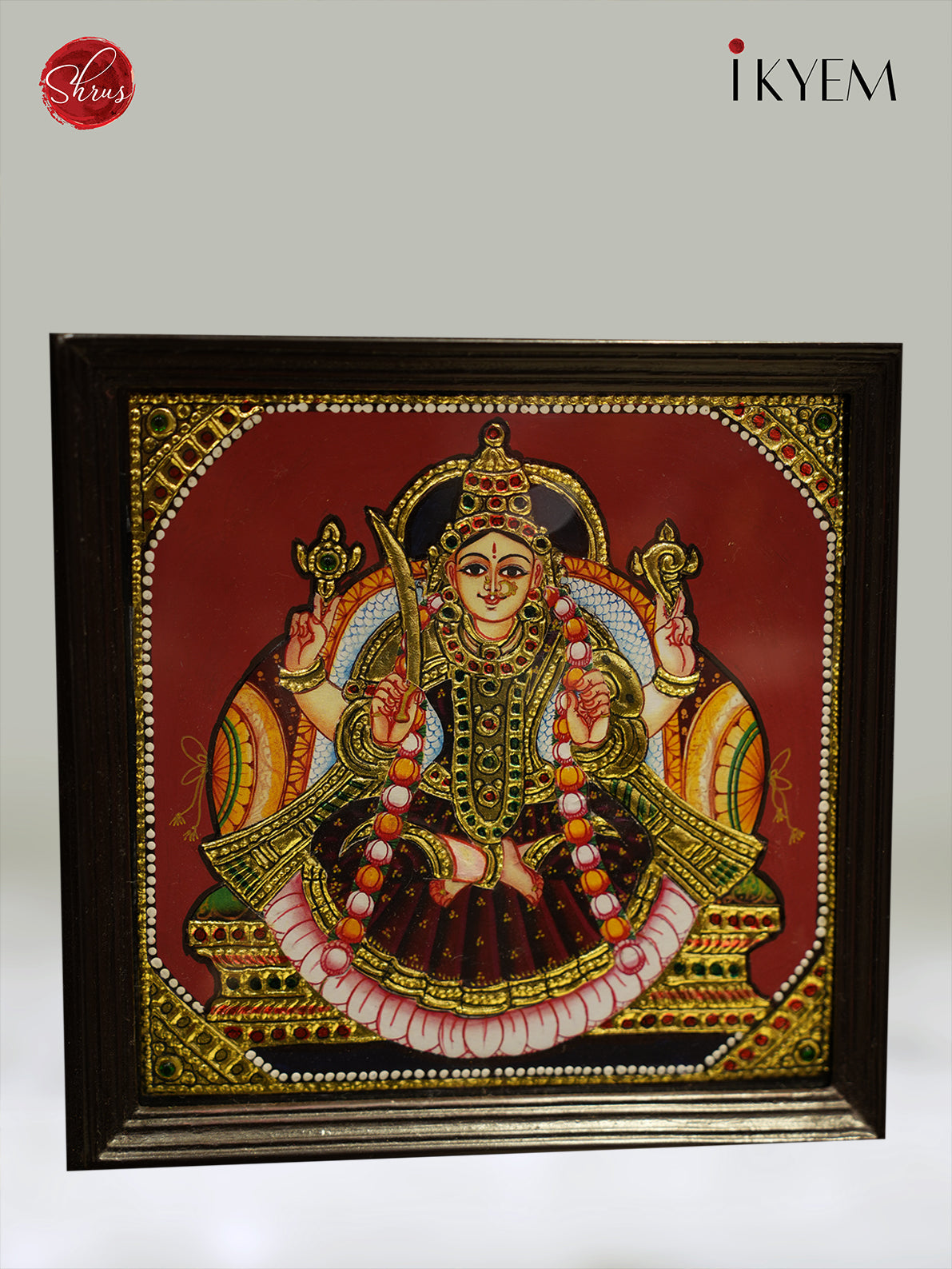 Ashtalakshmi Painting in Teak Wood Frames - Shop on ShrusEternity.com