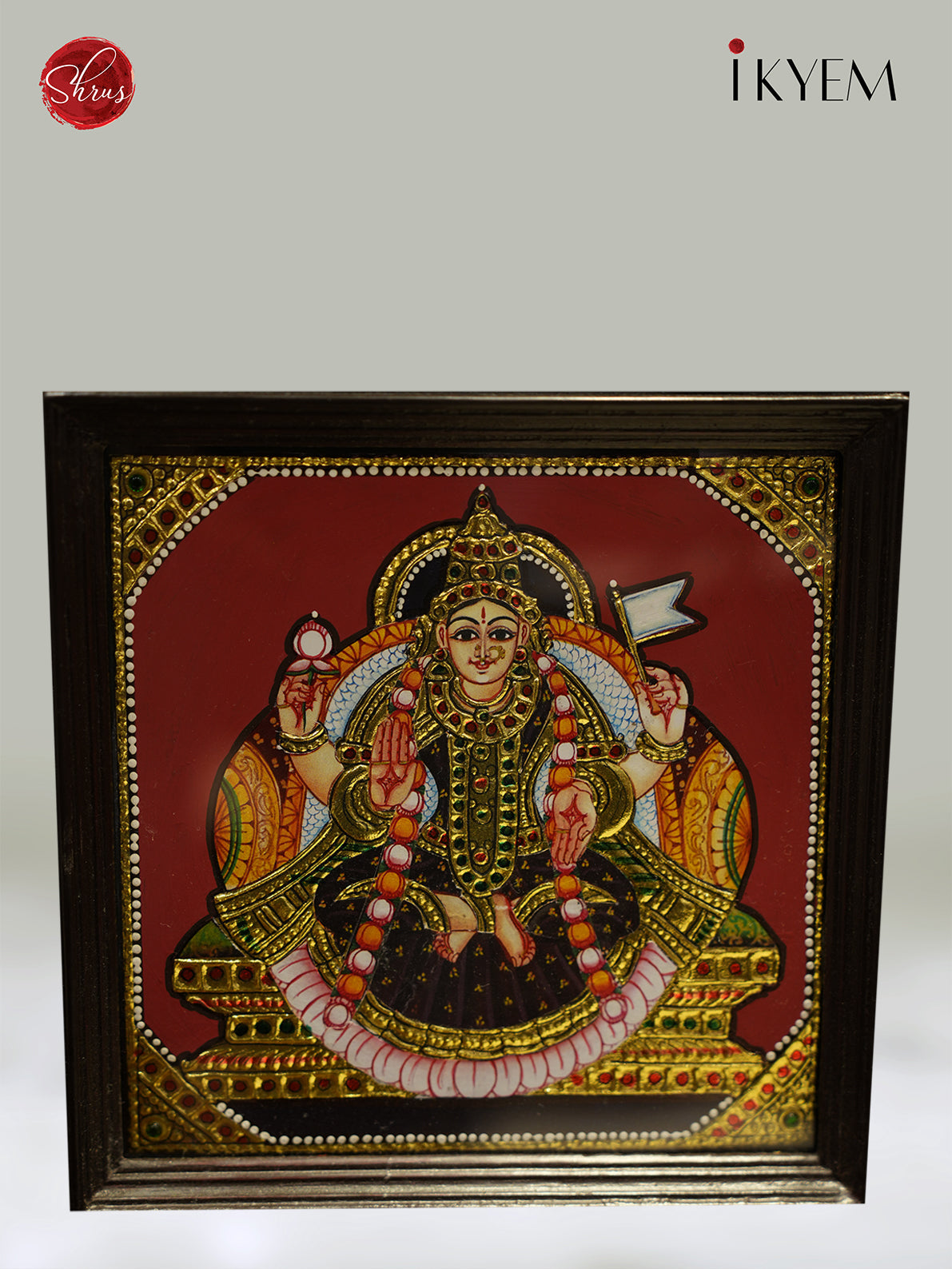 Ashtalakshmi Painting in Teak Wood Frames - Shop on ShrusEternity.com