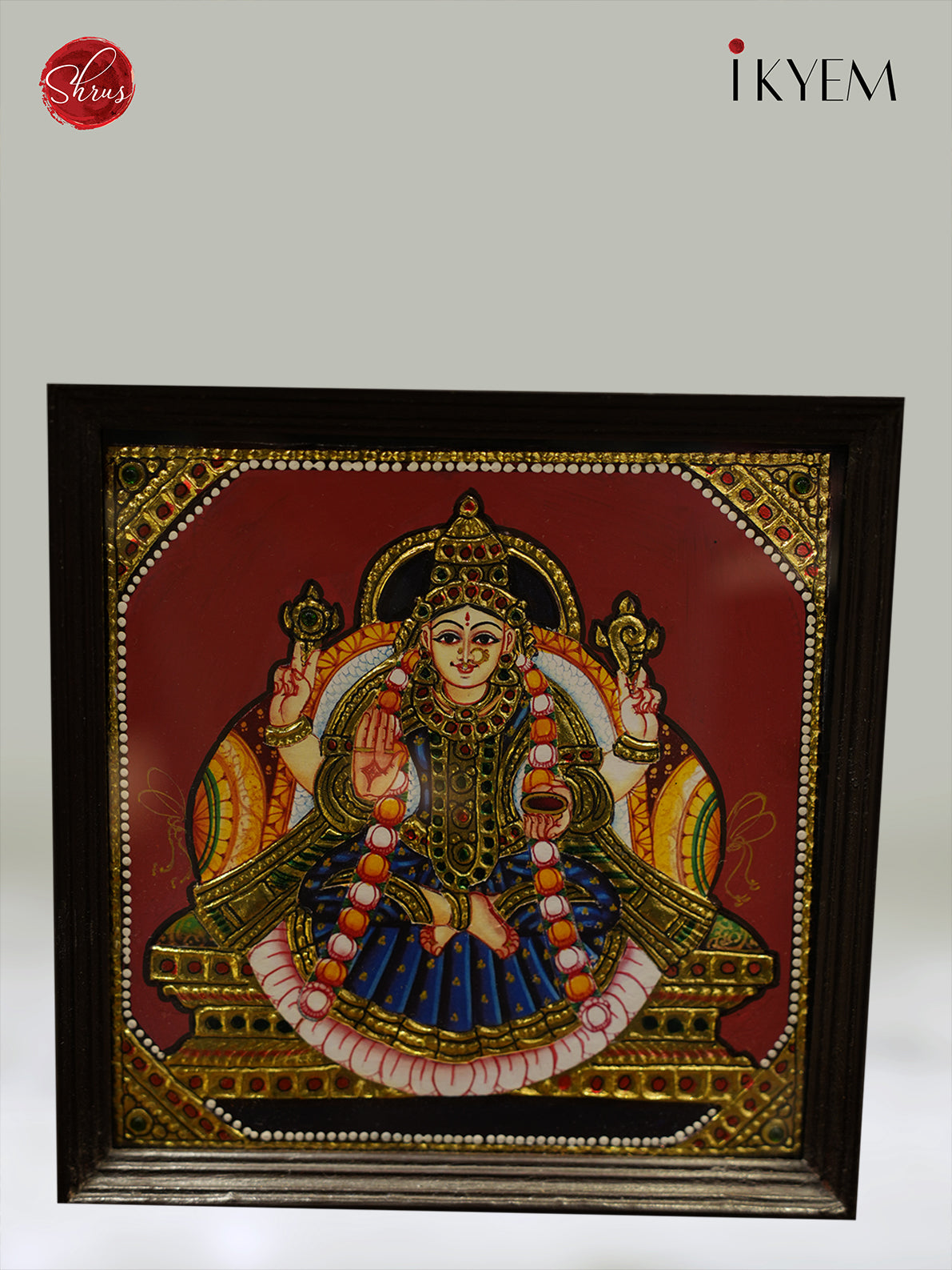 Ashtalakshmi Painting in Teak Wood Frames - Shop on ShrusEternity.com