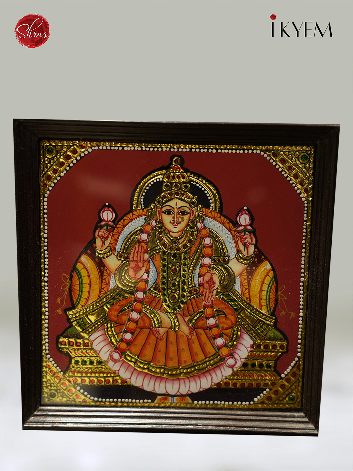 Ashtalakshmi Painting in Teak Wood Frames - Shop on ShrusEternity.com