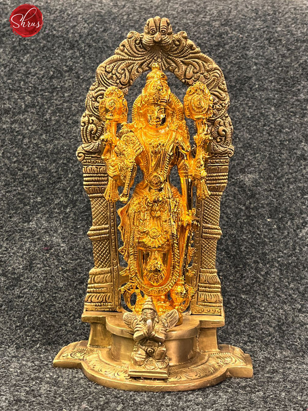 24 KT Gold Coated Two Tone Feature Rich Vishnu & Garuda - Shop on ShrusEternity.com