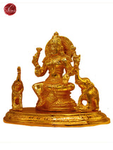 24 kt Gold Coated - Lakshmi with elephant - Shop on ShrusEternity.com