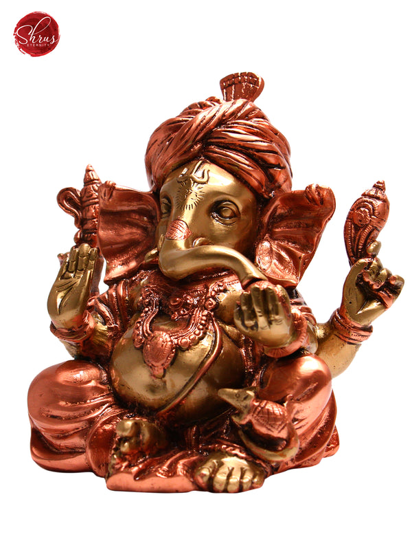 Antique Brass and Copper- Pagadi Ganesha - Shop on ShrusEternity.com