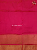 Navy Blue & Pink - Ikkat Silk - Shop on ShrusEternity.com