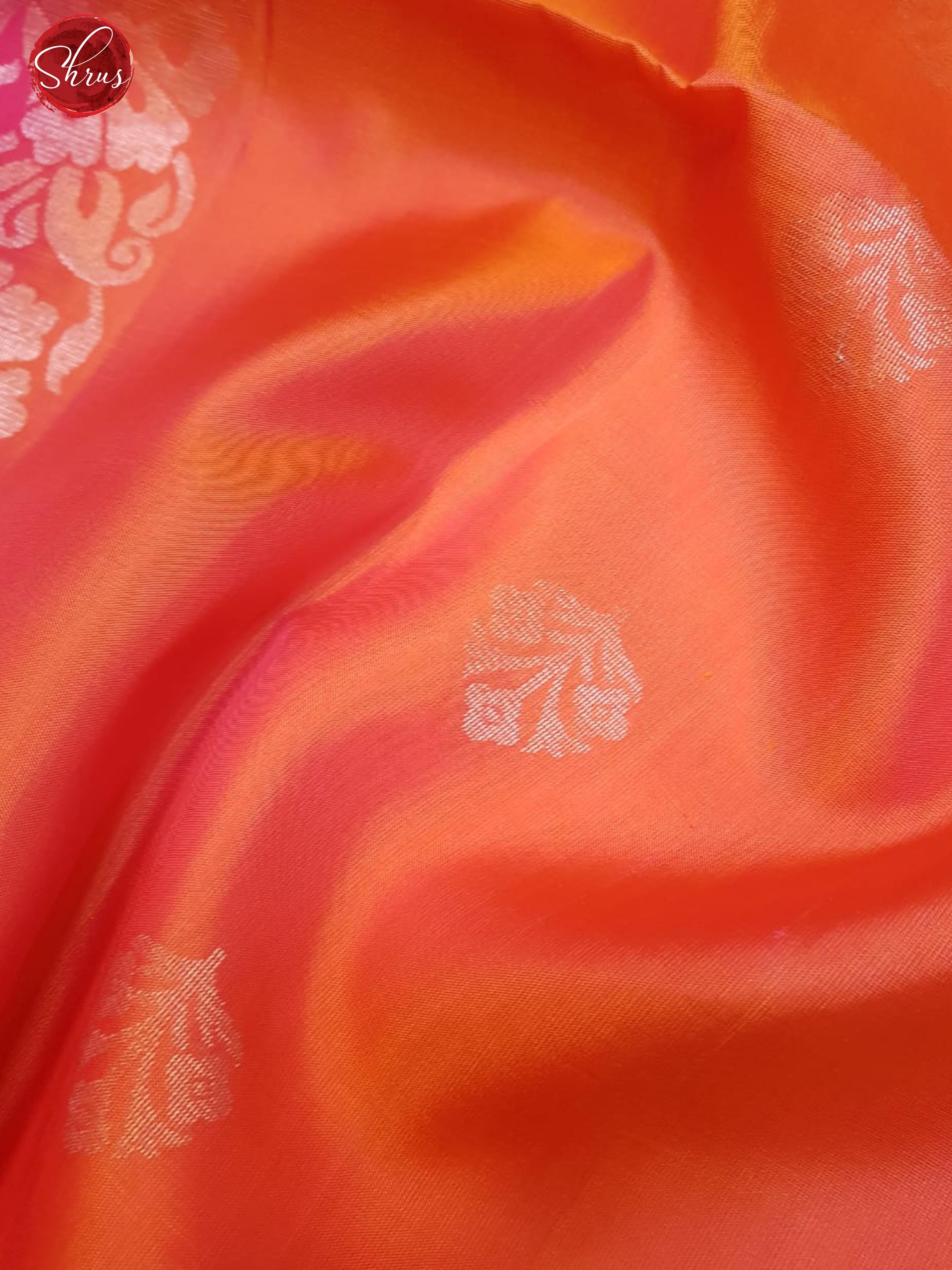 Orange & Pink - Soft Silk with Zari woven floral motifs on the  body & Zari Border - Shop on ShrusEternity.com