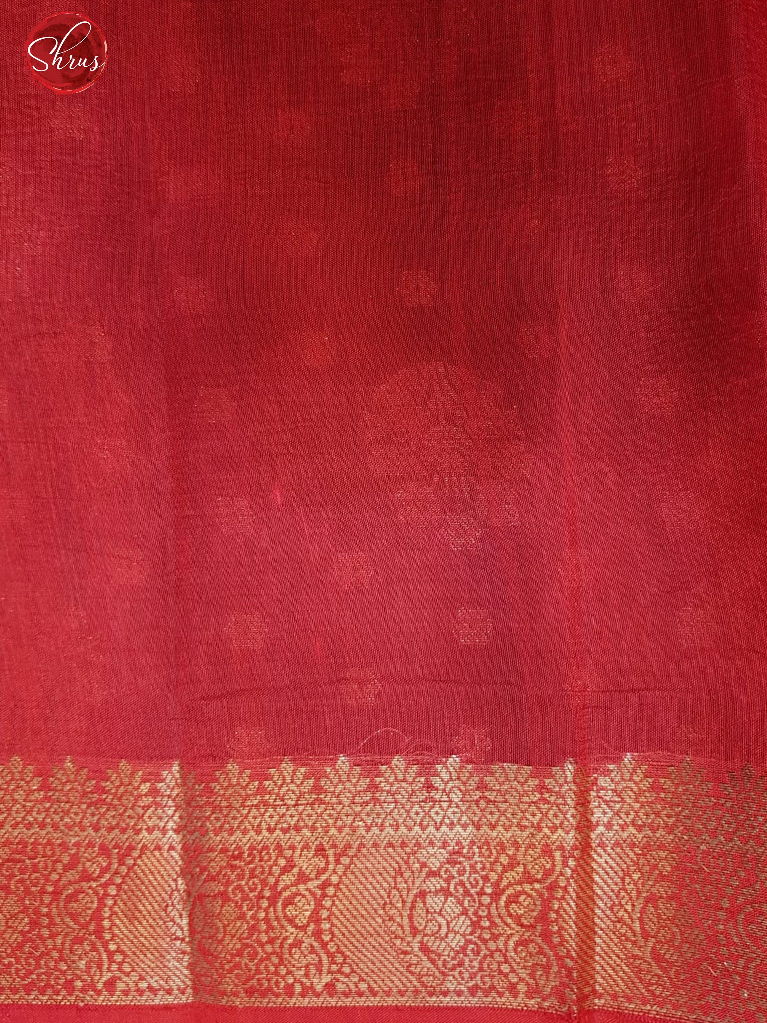 Wine & Red - Chiniya Silk with zari woven floral buttas on the body & Zari Border - Shop on ShrusEternity.com