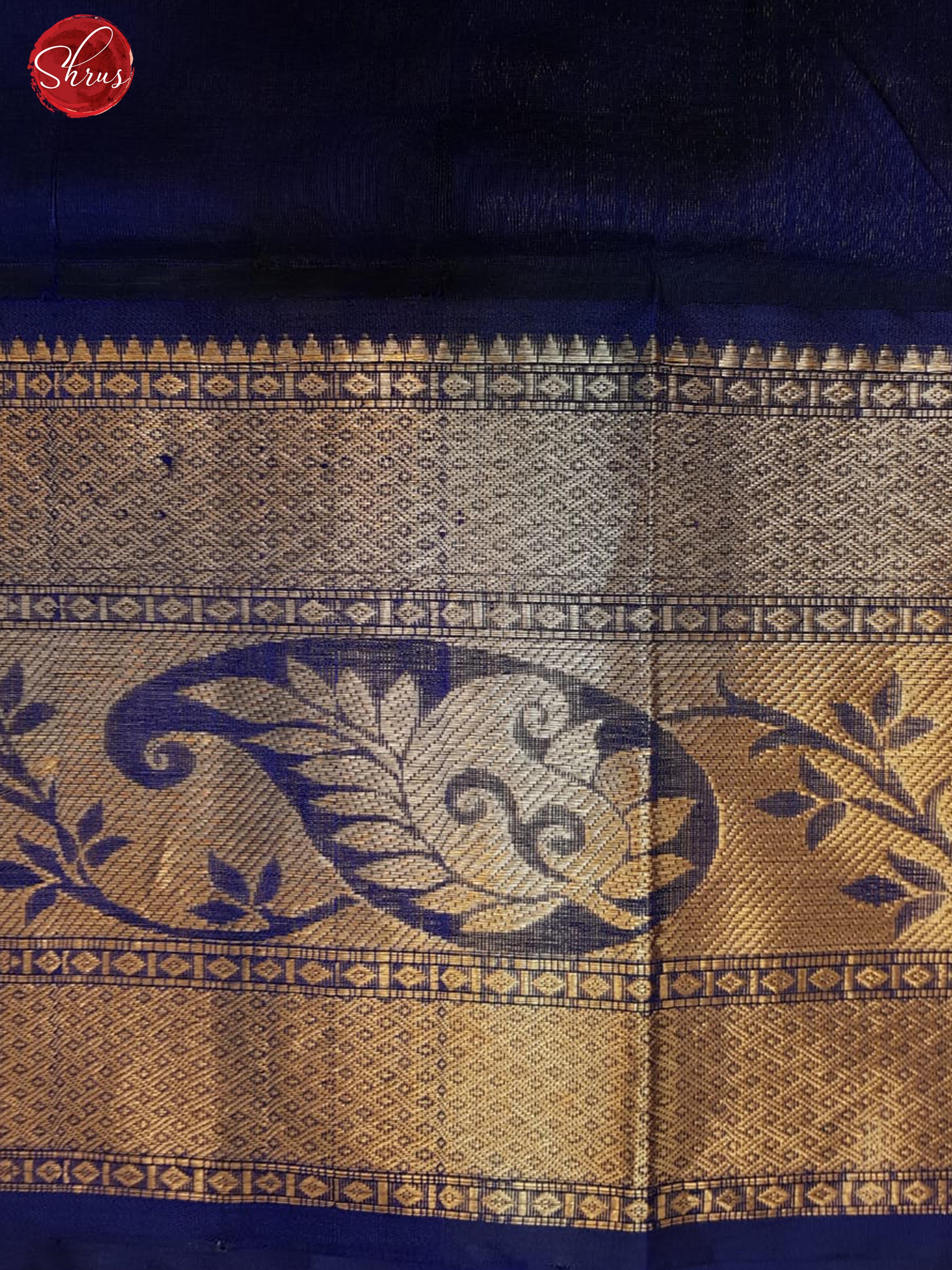 Green & Blue - Silk Cotton with Kalamkari print on the body & Zari Border - Shop on ShrusEternity.com