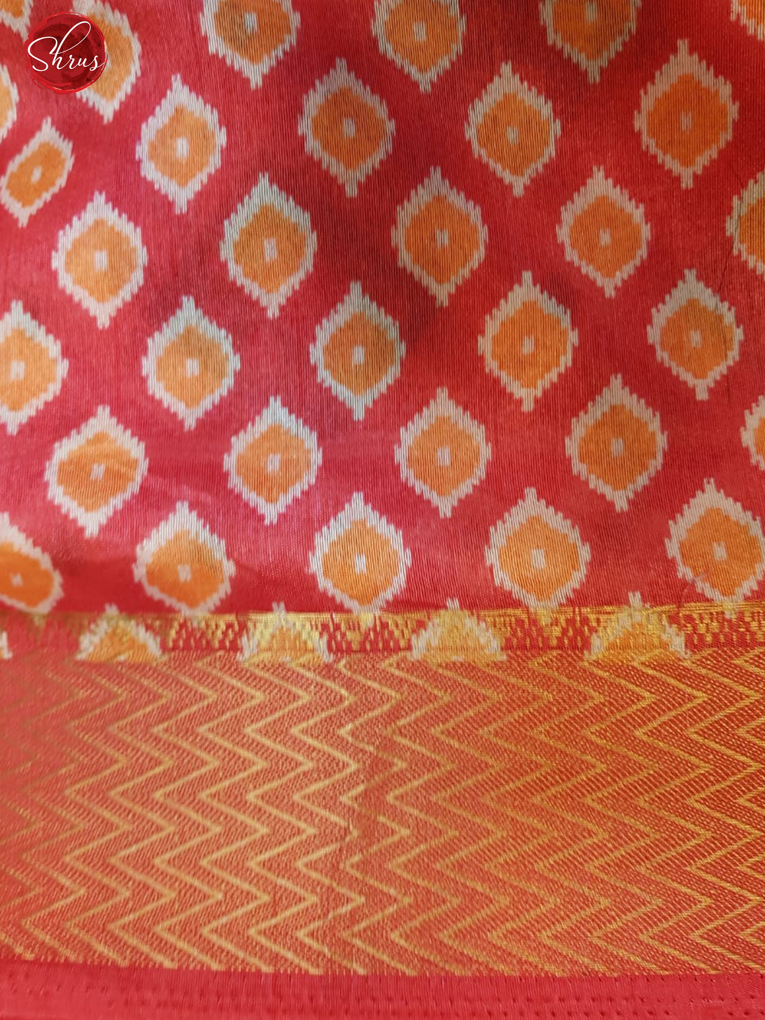 Pink(Single Tone) - Semi Jute with patola print on the body & Zari Border - Shop on ShrusEternity.com