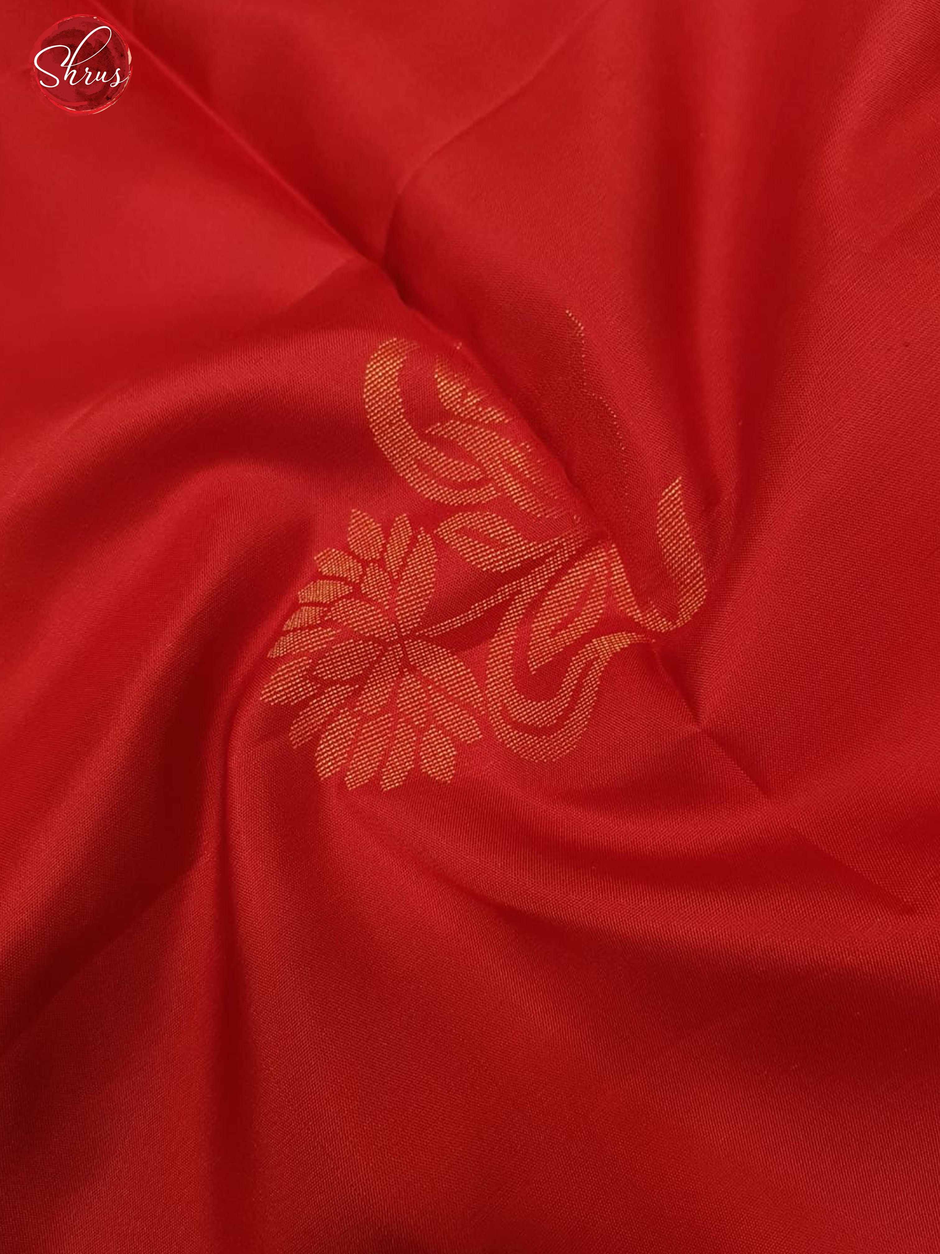 Red &  Green -Soft Silk with gold, silver zari floral motifs on the body & Zari Border - Shop on ShrusEternity.com